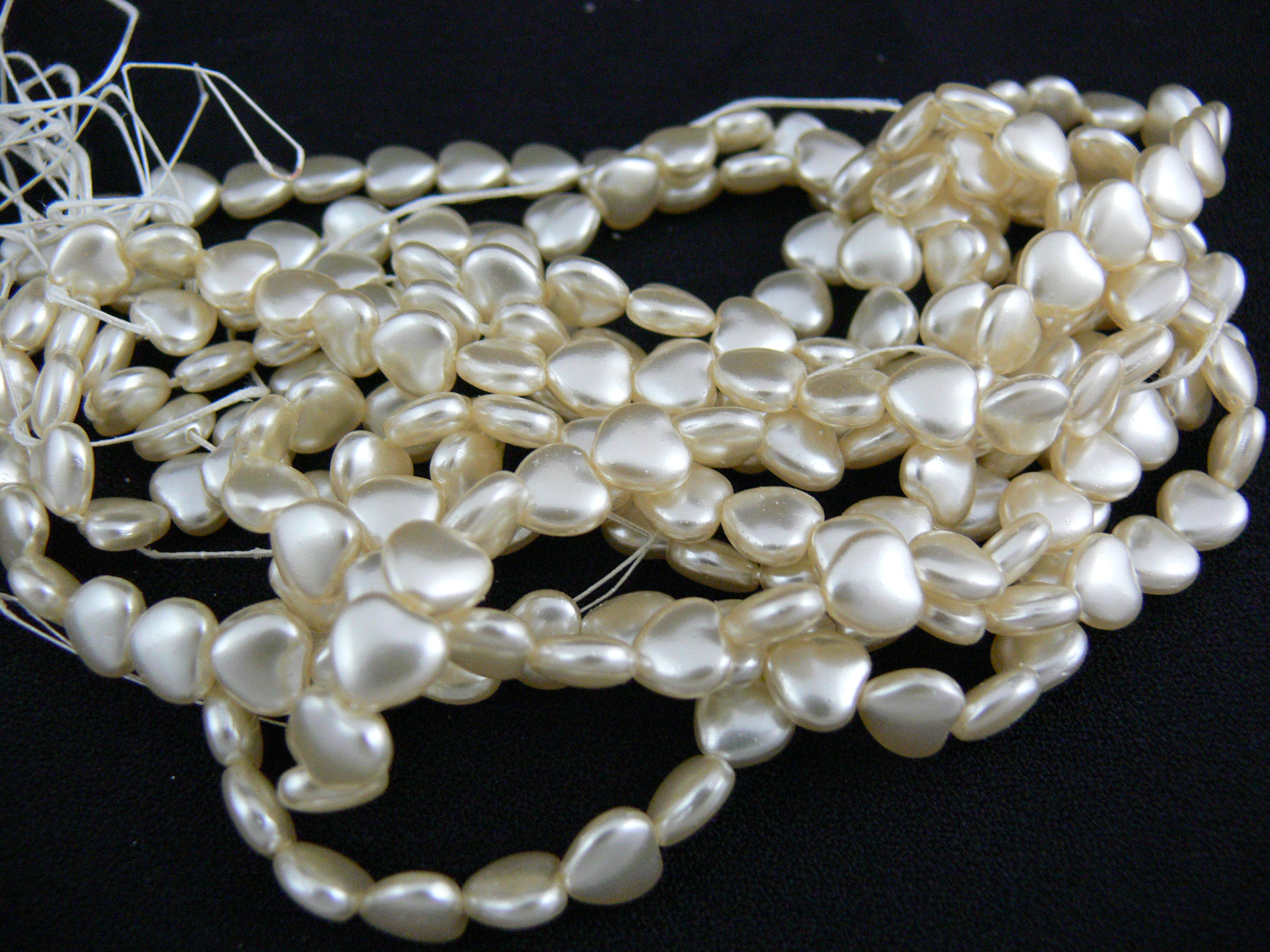 Heart shaped White pearls